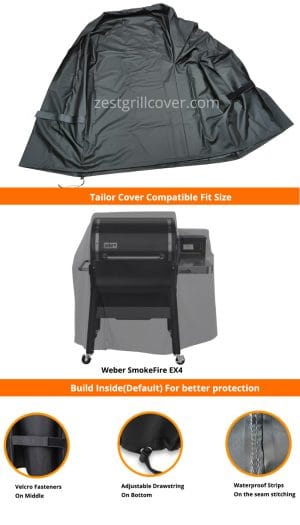 Heavy Duty Grill Cover for 24 Inch Weber SmokeFire EX4