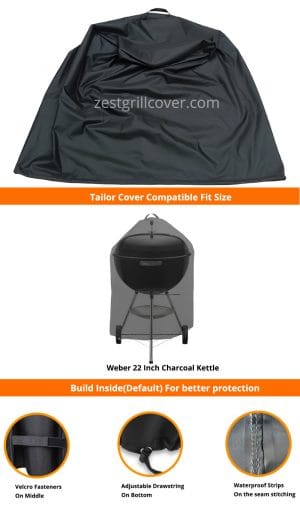 Premium bbq Cover For Weber 22 Inch Charcoal Kettle